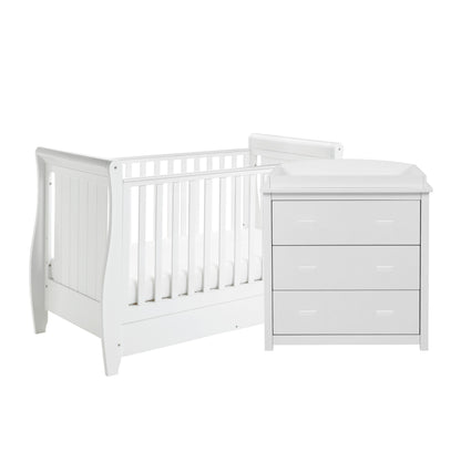 Babymore Stella 2 Piece Nursery Furniture Set - White