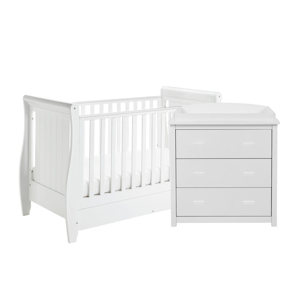 Babymore Stella 2 Piece Nursery Furniture Set - White