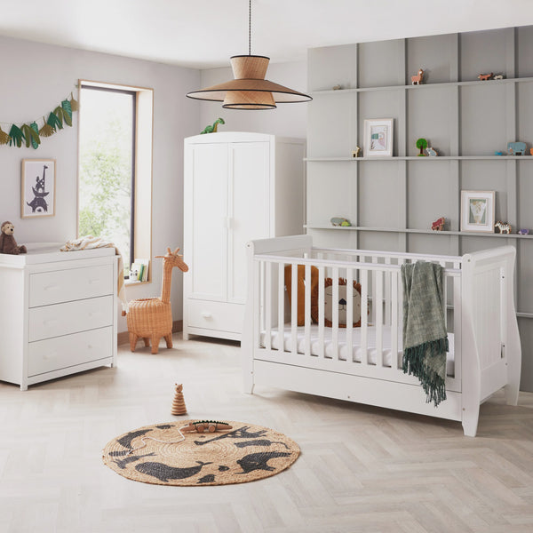 Babymore Stella 3 Piece Nursery Furniture Set - White
