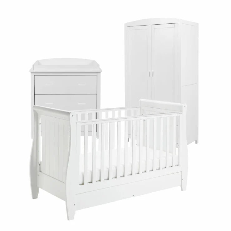 Babymore Stella 3 Piece Nursery Furniture Set - White