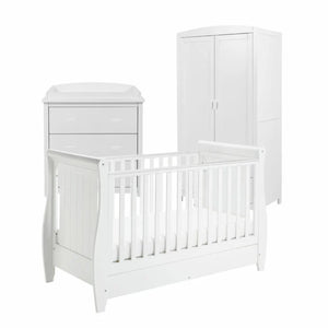 Babymore Stella 3 Piece Nursery Furniture Set - White