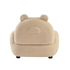Children's Oat Ted reading chair with rounded teddy bear ears rear view