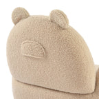 Children's Oat Ted reading chair with rounded teddy bear ears rear back 