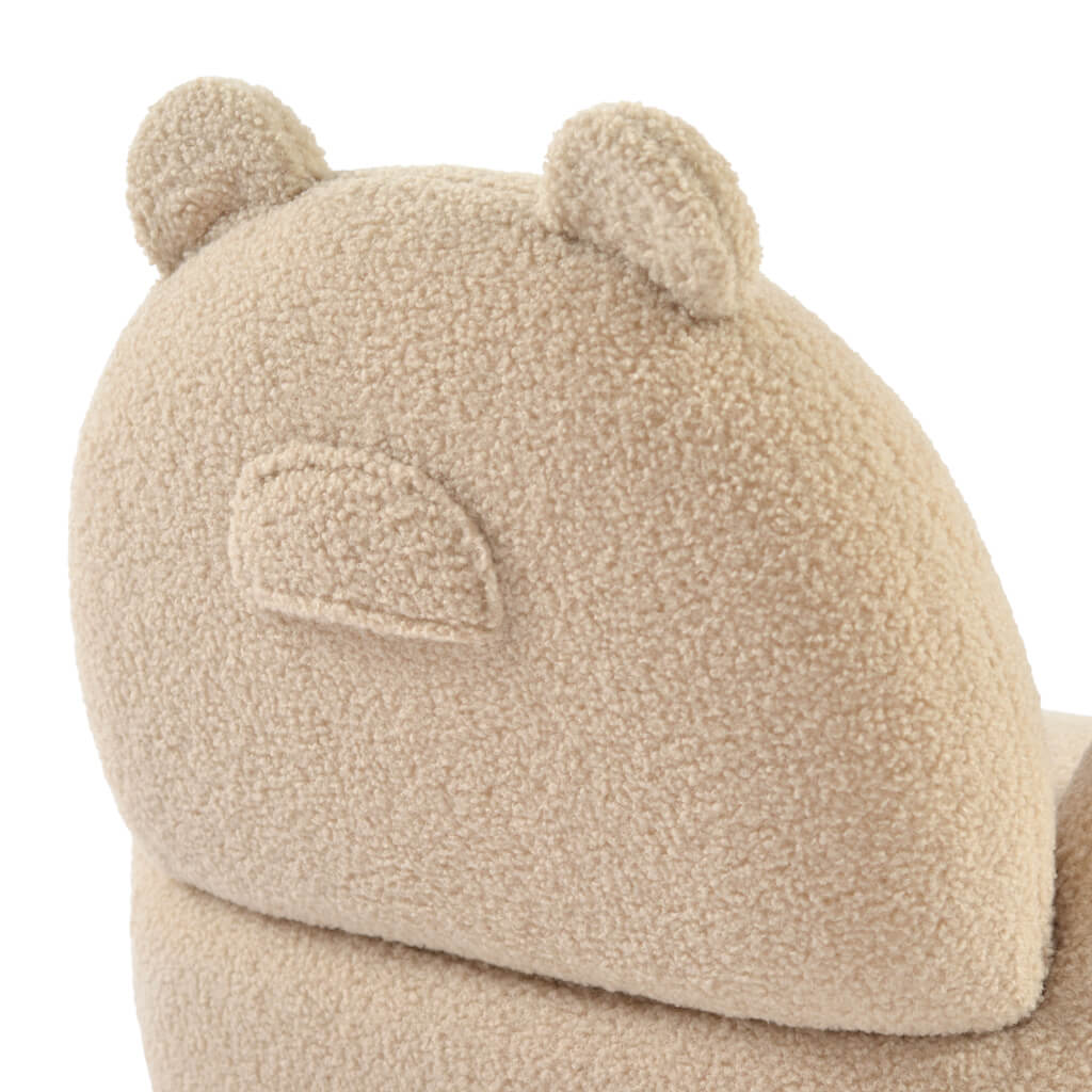 Children's Oat Ted reading chair with rounded teddy bear ears rear back 