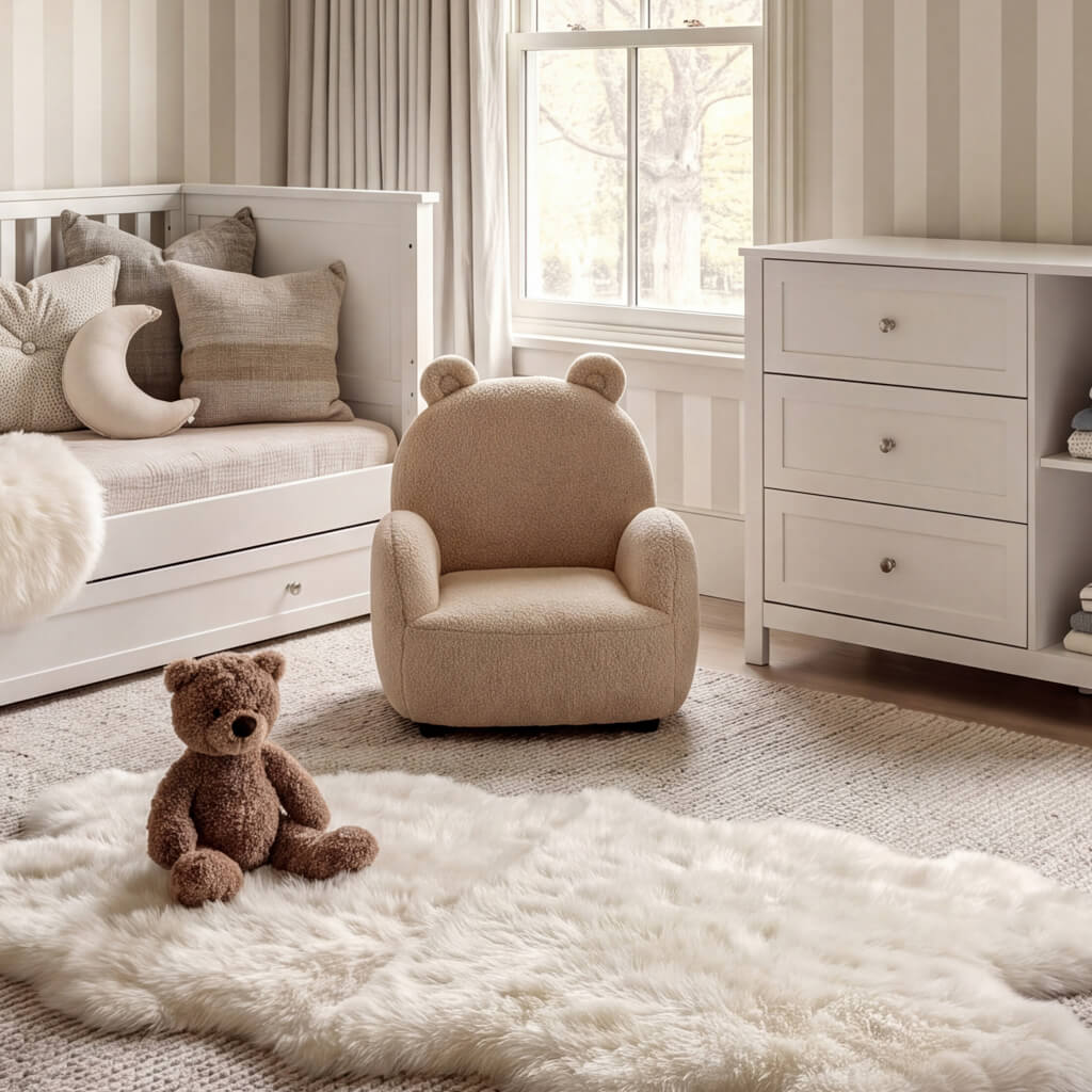 Teddy Junior Chair Oat Ted compact children's bedroom seating
