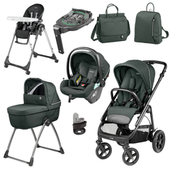 Peg Perego Veloce Elite Town Country Travel System i-Size Highchair Bundle - Metal