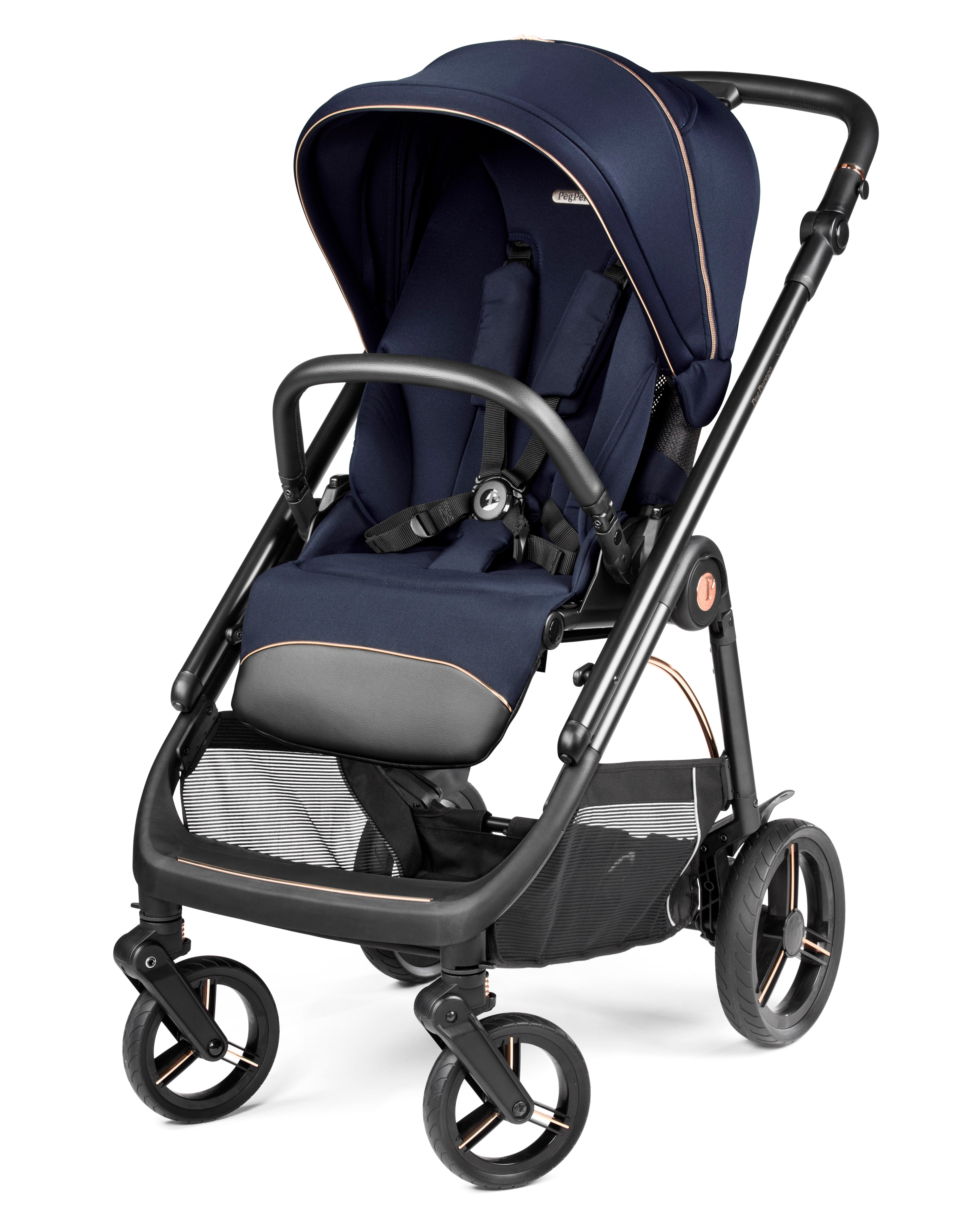 Peg Perego Veloce i-Size Travel System Bundle Blue Shine: Seamless Style With Included Highchair