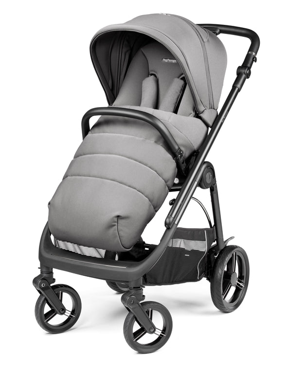 Peg perego veloce lite travel system 360 twist i-size bundle mercury with gray fabric stroller padded seat and canopy