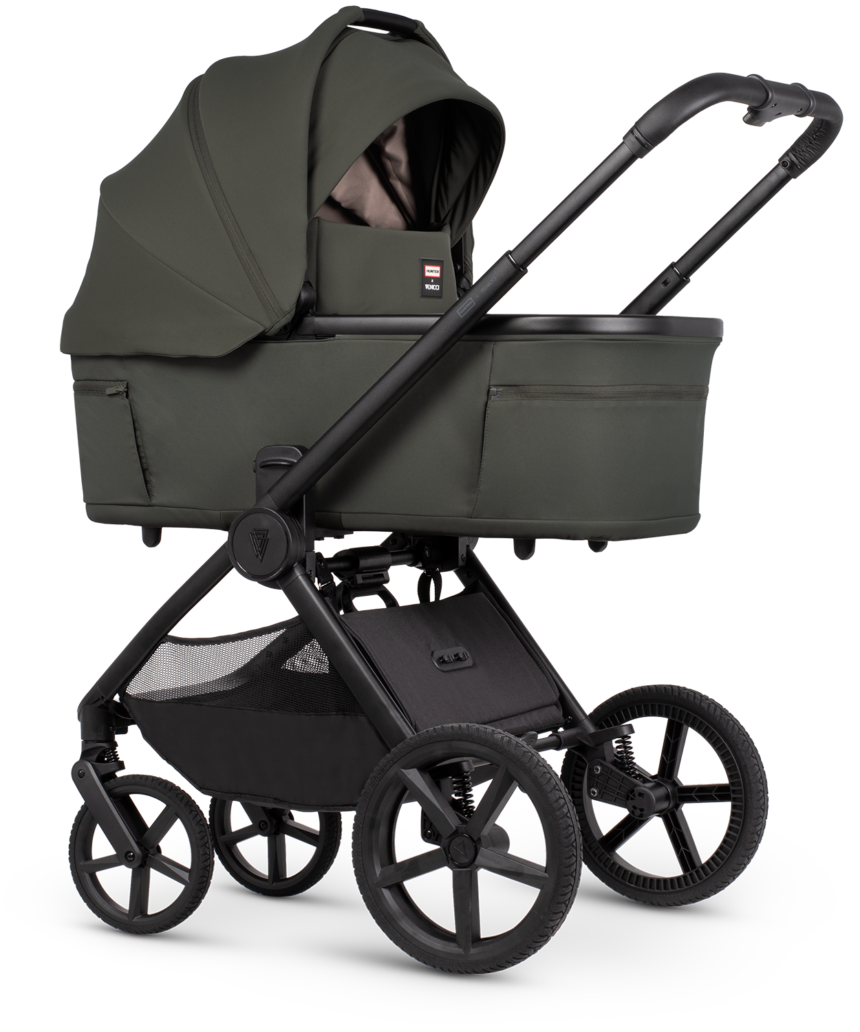 Venicci x Hunter Upline 3 Dark Olive 4-in-1 Travel System with Rotating Isofix Base