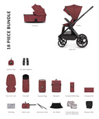 Venicci x Hunter Upline 3 Red 2-in-1 Pram & Pushchair