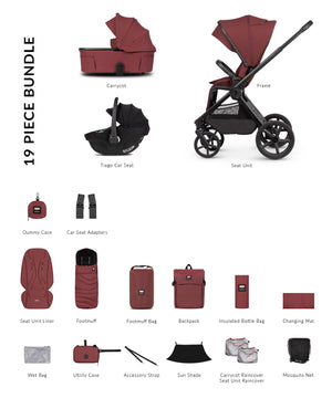 Venicci x Hunter Upline 3 Red  3-in-1 Travel System