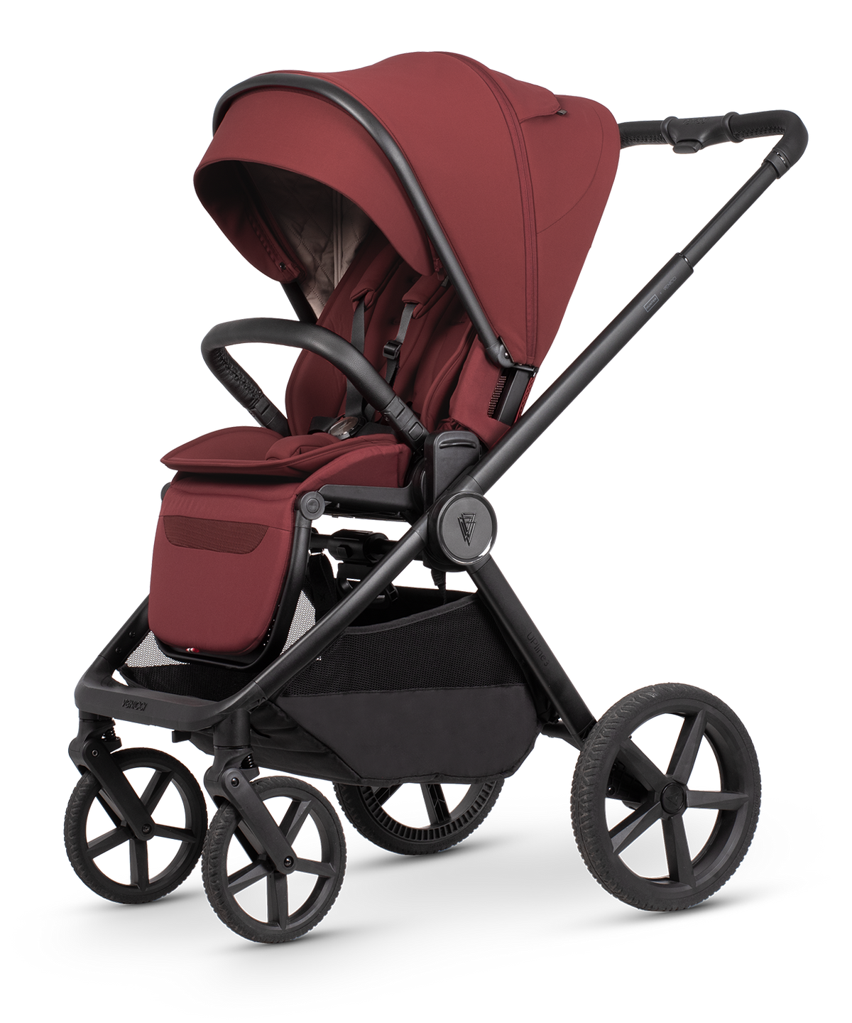 Venicci x Hunter Upline 3 Red 4-in-1 Plus Travel System with ISOFIX Base & Home Stand