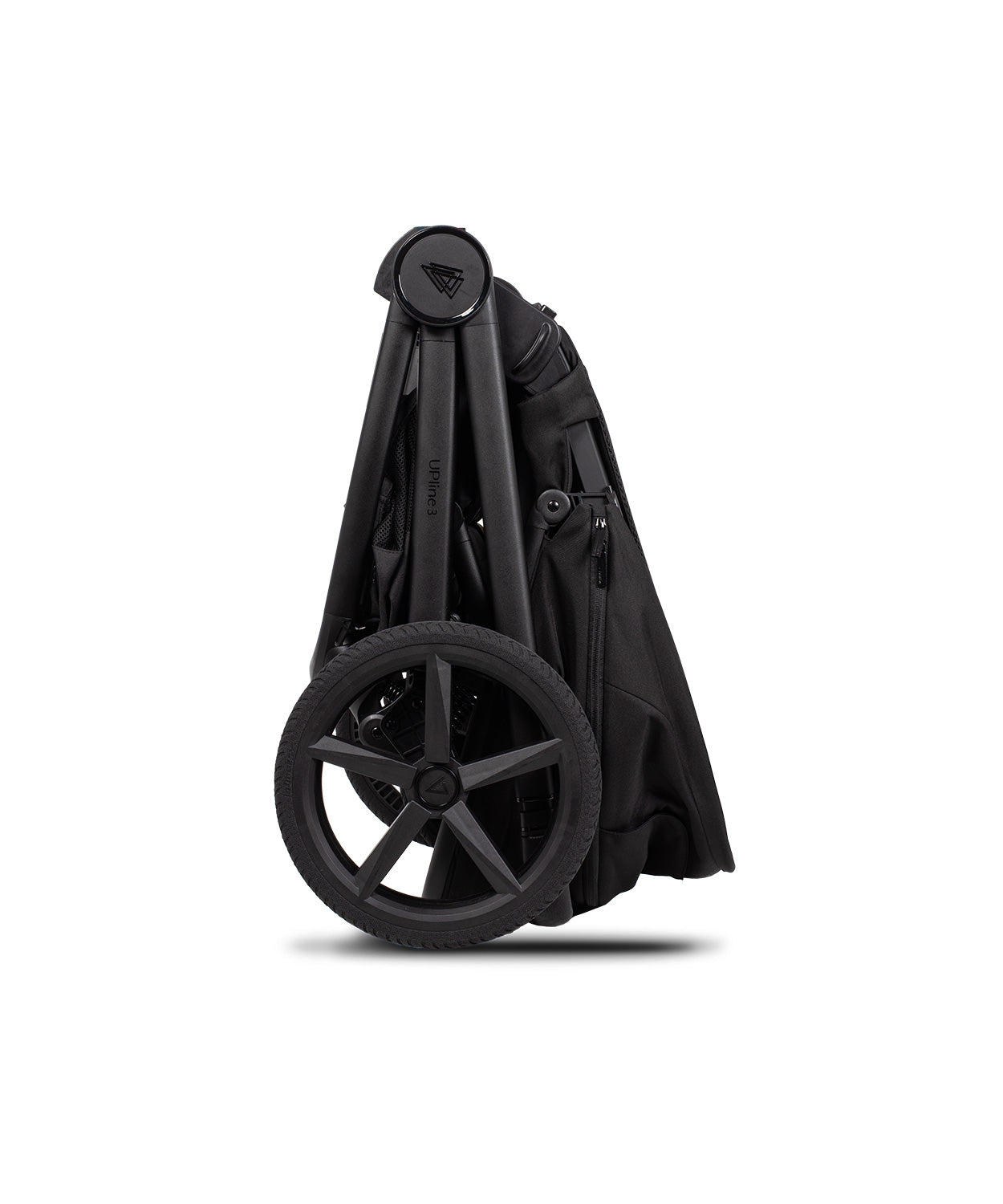 Venicci upline 3 onyx 2 in 1 pushchair black compact stroller with sleek modern design and single large wheel