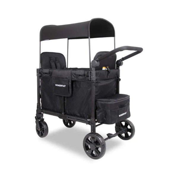 WonderFold W2 Elite Pro Double Stroller Wagon – Black - 2 Seater