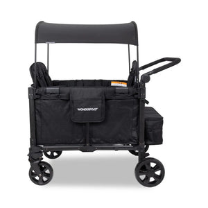 WonderFold W4 Elite Pro Quad Stroller Wagon – Black - 4 Seater