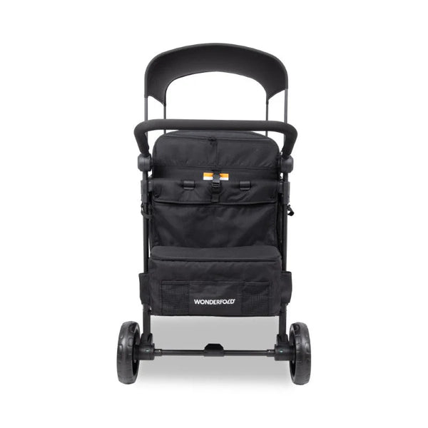 WonderFold W4 Elite Pro Quad Stroller Wagon – Black - 4 Seater