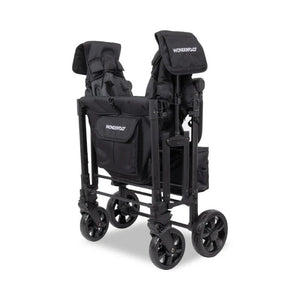 WonderFold W4 Elite Pro Quad Stroller Wagon – Black - 4 Seater