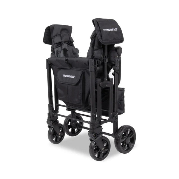 WonderFold W4 Elite Pro Quad Stroller Wagon – Black - 4 Seater