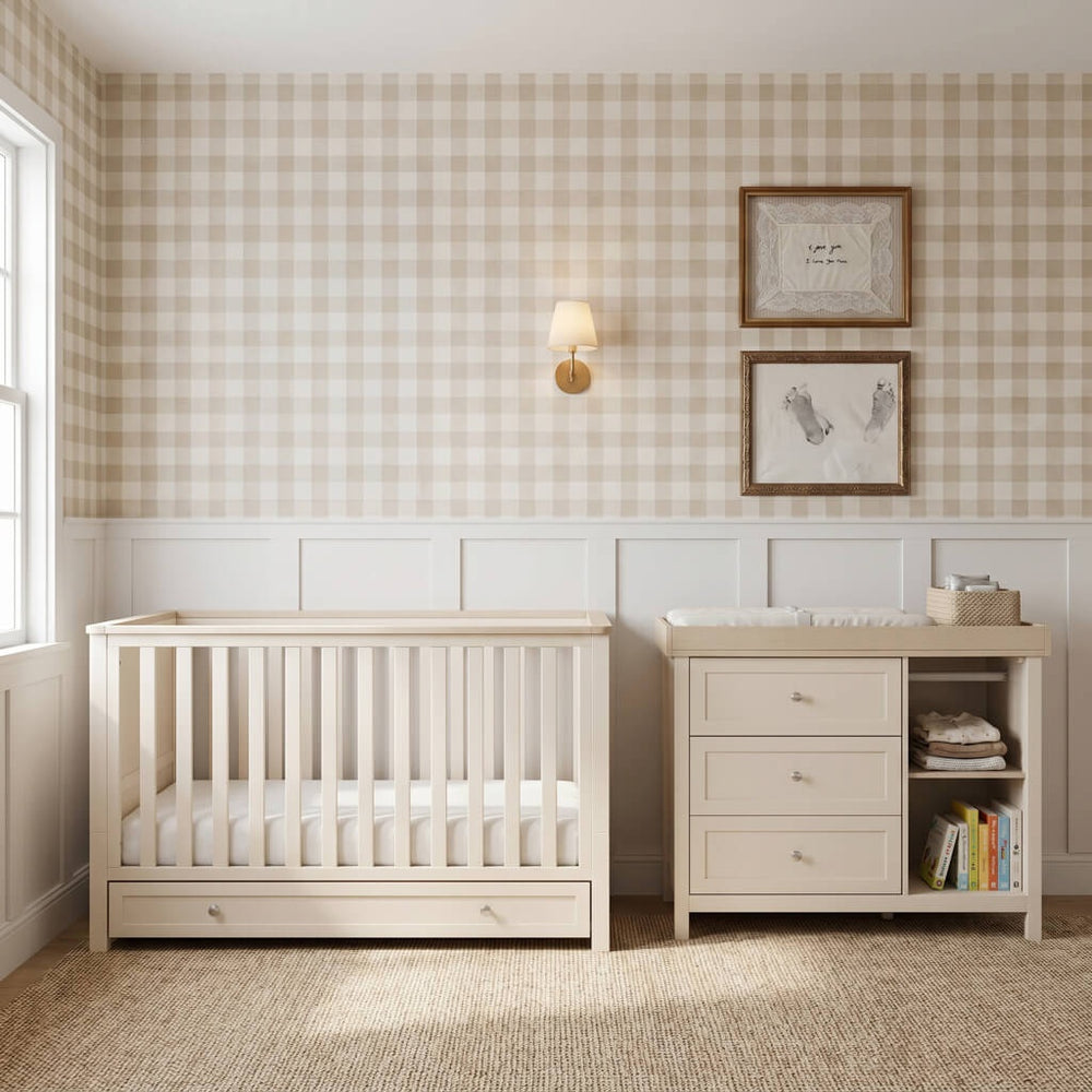 Bebe & Beyond Wanderer 2 Piece Nursery Furniture Set – Cashmere & Oak