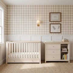 Bebe & Beyond Wanderer 2 Piece Nursery Furniture Set – Cashmere & Oak