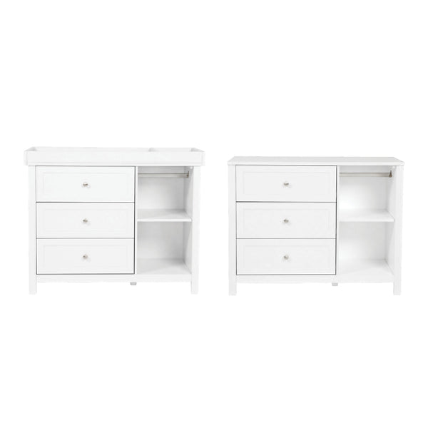 Bebe & Beyond Wanderer 2 Piece Nursery Furniture Set – White