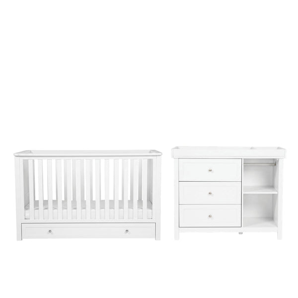 Bebe & Beyond Wanderer 2 Piece Nursery Furniture Set – White