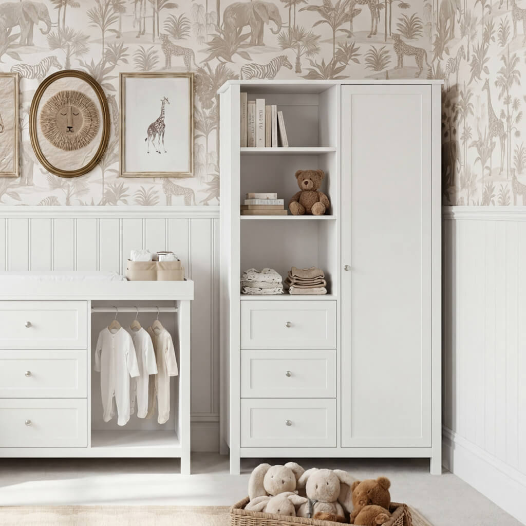 Bebe & Beyond Wanderer 3 Piece Nursery Furniture Set – White