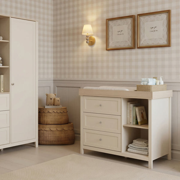 Bebe & Beyond Wanderer 2 Piece Nursery Furniture Set – Cashmere & Oak