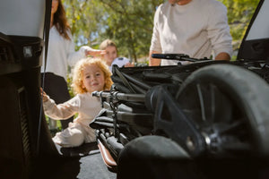 WonderFold X2R Push & Pull Double Stroller Wagon – Stealth Black – 2 Seater