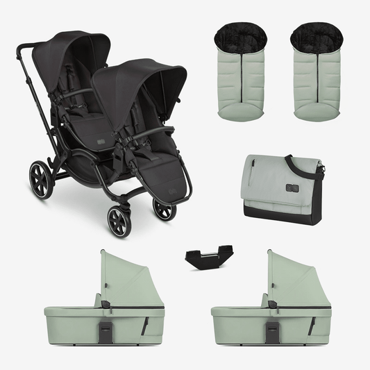 ABC Design Zoom Twin Pram Bundle – Pine ABC Design