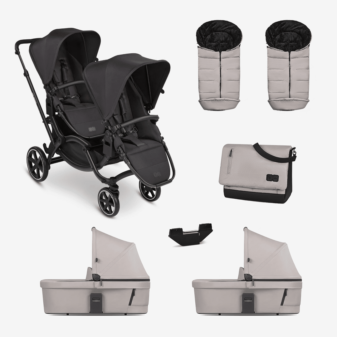 ABC Design Zoom Twin Pram Bundle – Powder ABC Design