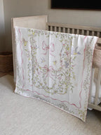 Rose Ribbon Garden Organic Cotton Muslin Blanket