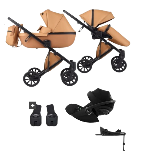 Anex Baby E Type Travel System Cloud G Car Seat and Base - Caramel