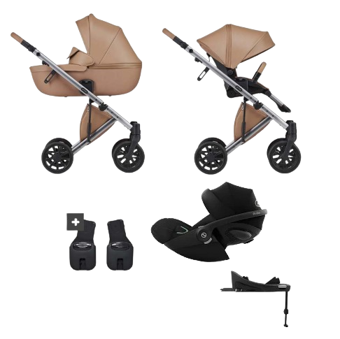 Anex Baby E Type Travel System With Cybex Cloud G Car Seat and Base - Sepia