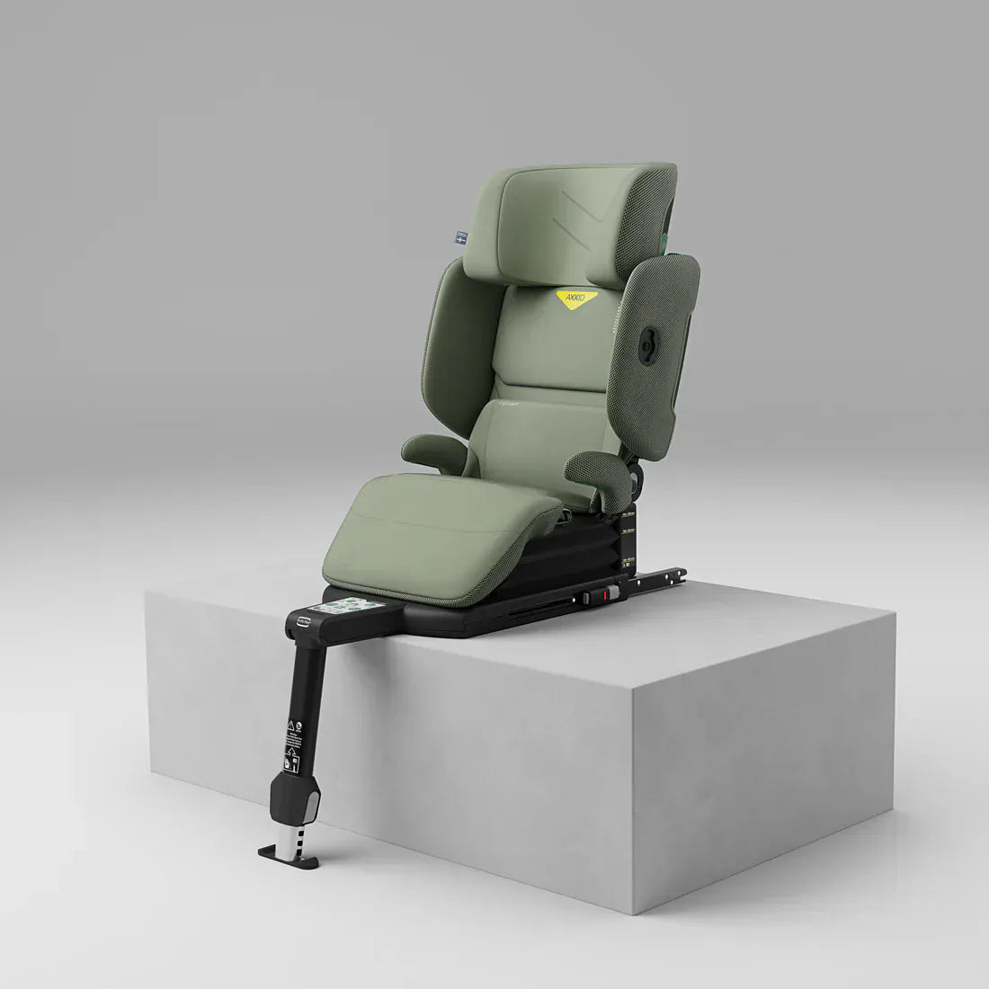 Axkid Up Nordic Bloom Green – High Back Booster Seat (4–12 Years, 100–150 cm) AxKid