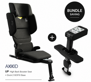 Axkid Up Moss Green Bundle With Footrest - High Back Booster Seat (4–12 Years, 100–150 cm)