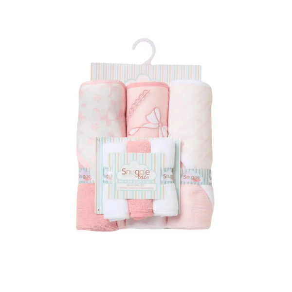 Baby Bath Time Wash Set - Pink Bows General Snuggle Tots