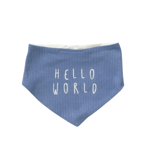 Baby Boy's Organic "Hello World" Ribbed Shorts Set  Home Grown Baby   