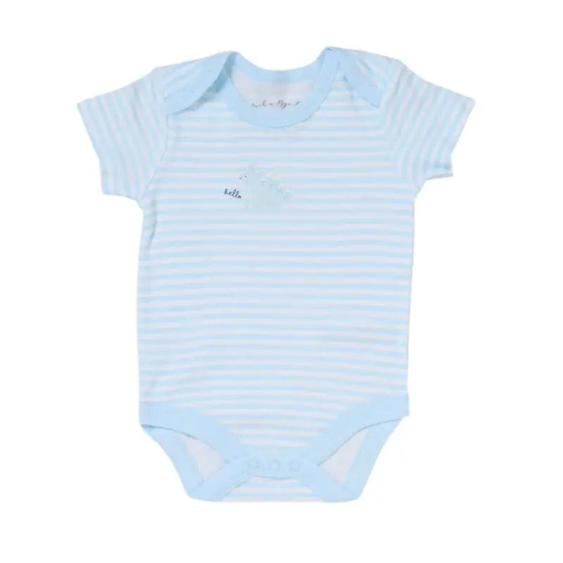 Baby Boys Blue & Ivory Dinosaur 5-Piece Layette Set
