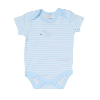 Baby Boys Blue & Ivory Dinosaur 5-Piece Layette Set