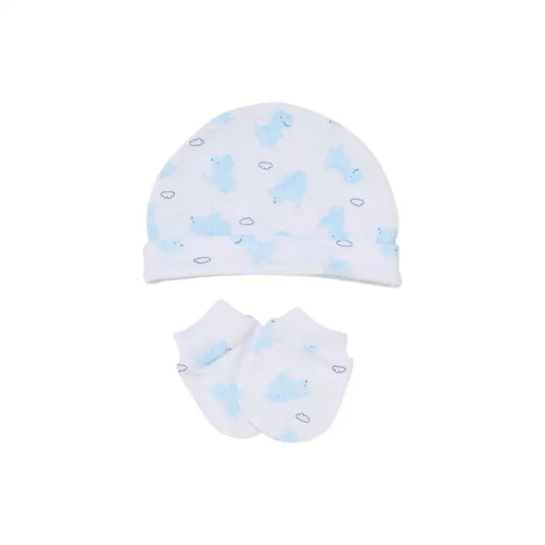 Baby Boys Blue & Ivory Dinosaur 5-Piece Layette Set