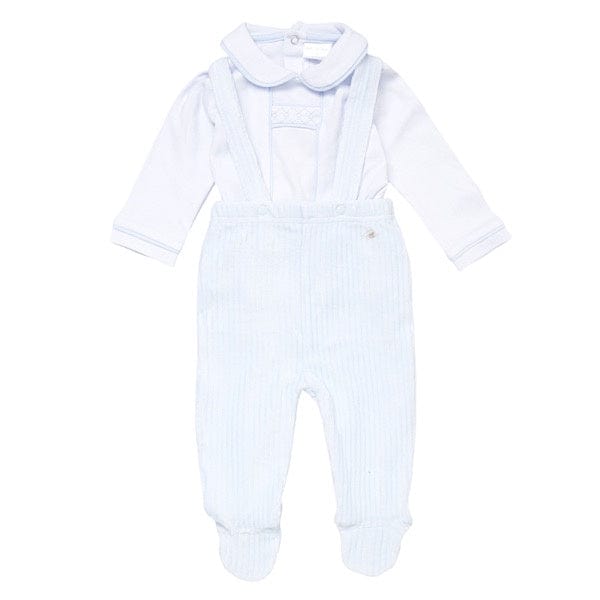 rock a bye baby General Baby Boys Blue & White Dungaree Set