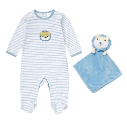 Baby Boys Lion All in One Matching Romper and Comforter General rock a bye baby   