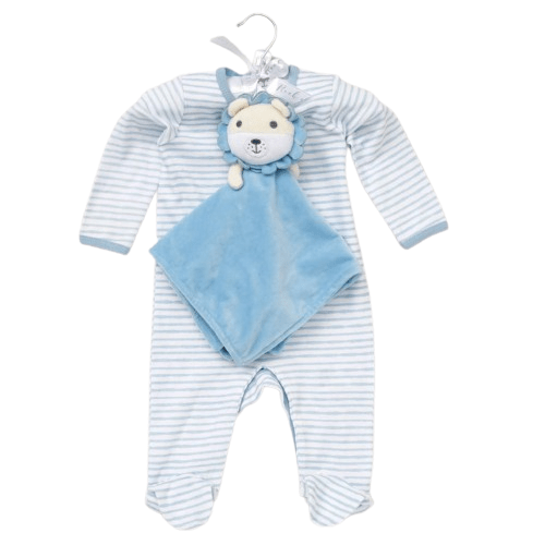 Baby Boys Lion All in One Matching Romper and Comforter General rock a bye baby   