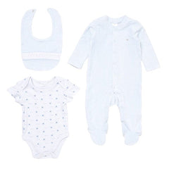 Baby Boys Ribbed 3 Piece Gift Set in Blue