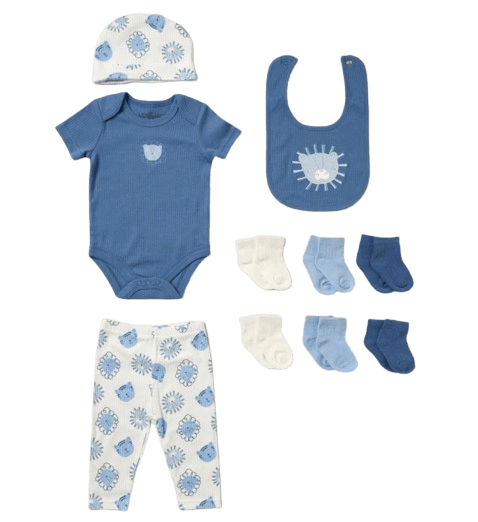 Baby Boys Sage Blue 10pc Lion Ribbed Set – Baby Boutique UK Baby Boys Sage Blue 10pc Lion Ribbed Set – Baby Boutique UK