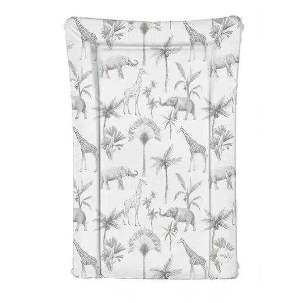 Baby Changing Mat - Grey and White Jungle