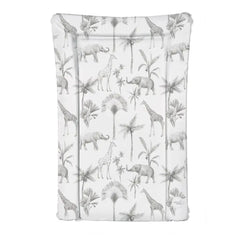 Baby Changing Mat - Grey and White Jungle