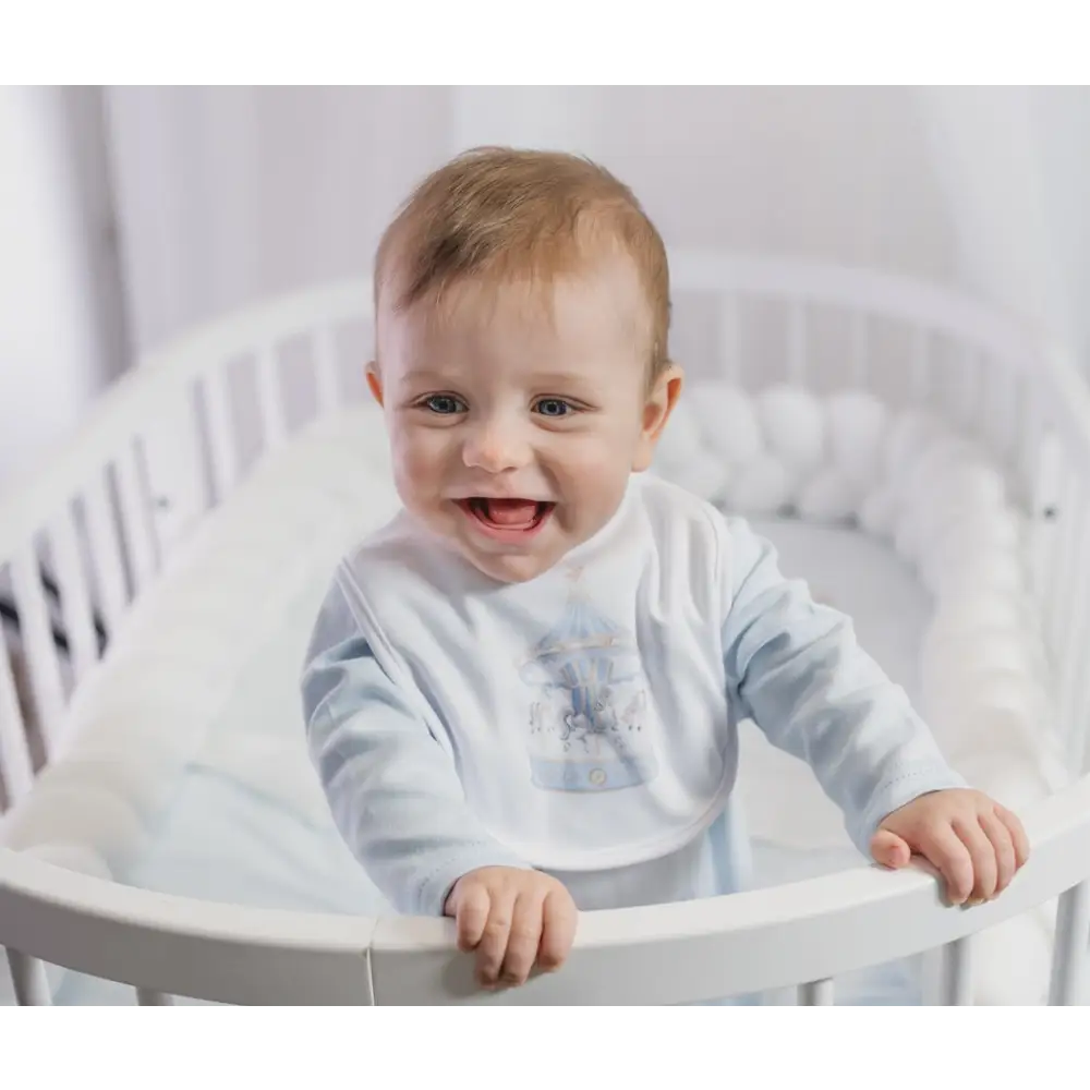 Baby First Blue Carousel Bib