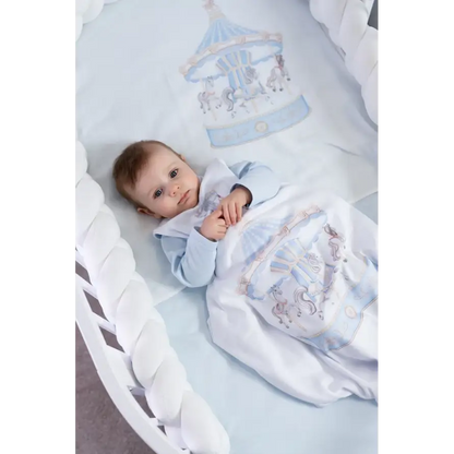 Baby First Blue Carousel Bib